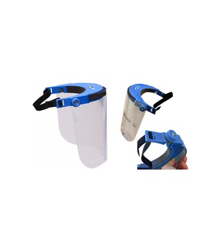 VISIERA PROTETTIVA MOBILE "AMA" 08840 MED DPI CAT III AZZURRA