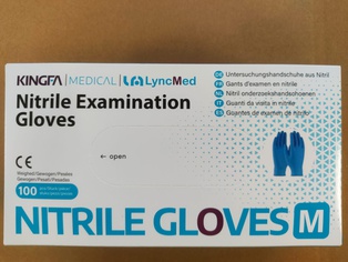 GUANTI NITRILE DPI CAT III LYNCMED CONFEZIONE 100 PZ