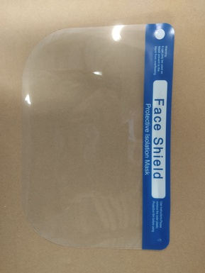 VISIERA PROTETTIVA FISSA CONFEZIONATA SINGOLARMENTE COMPLETE DI ELASTICO